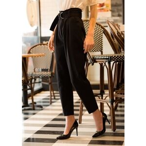 A.L.C. Diego Paperbag Waist Pant in Black Size 4